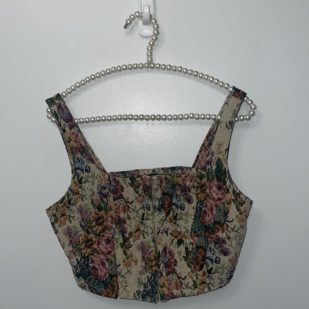 Floral Corset Tank Top
